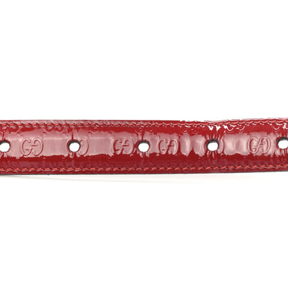 Gucci Patent Guccissima Belt 90 36 Red 3 of 6