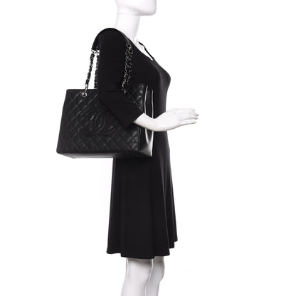 Chanel Caviar Quilted Grand Shopping Tote GST Black 2 of 11