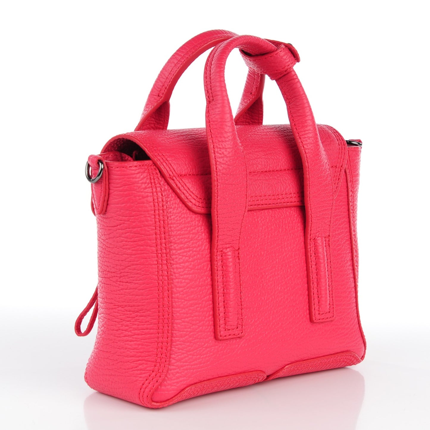 3.1 Textured Calfskin Mini Pashli Satchel Raspberry