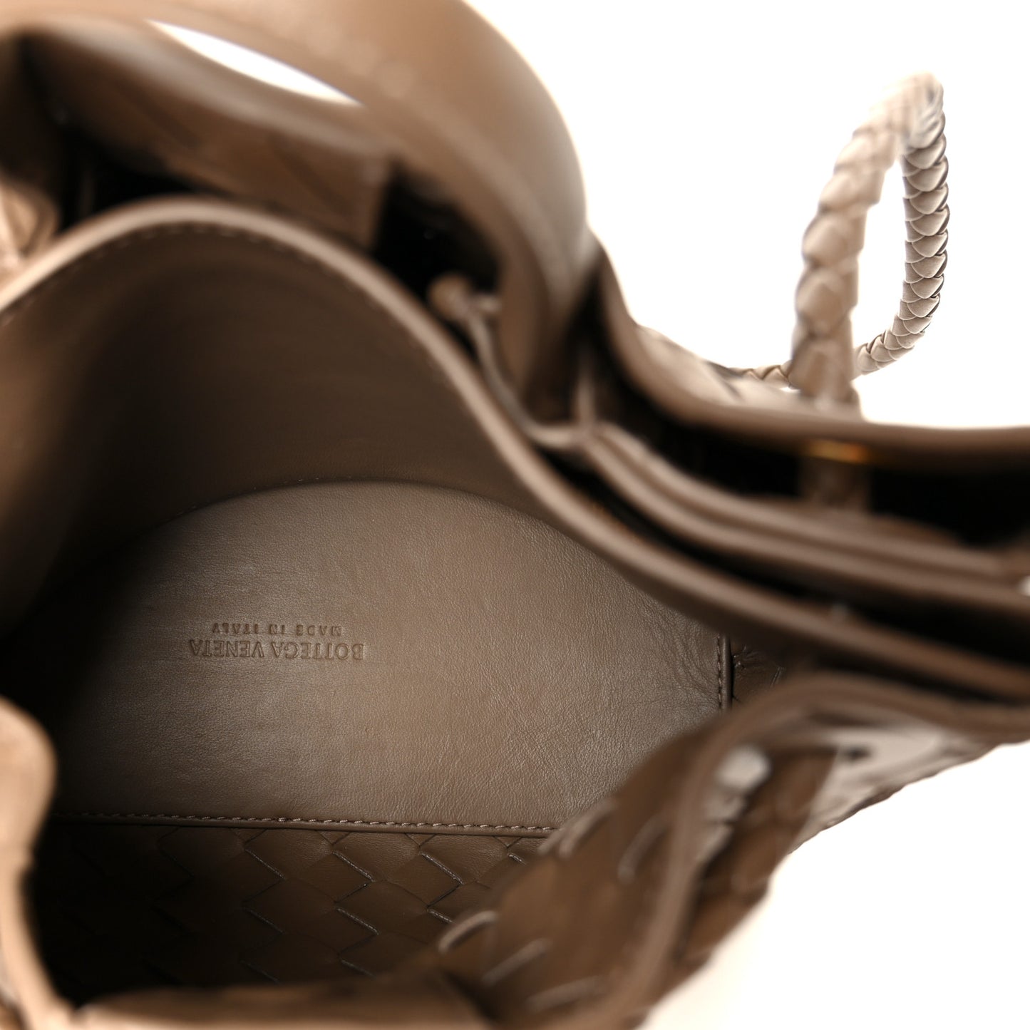 Nappa Intrecciato Small Andiamo Shoulder Bag Pinecone