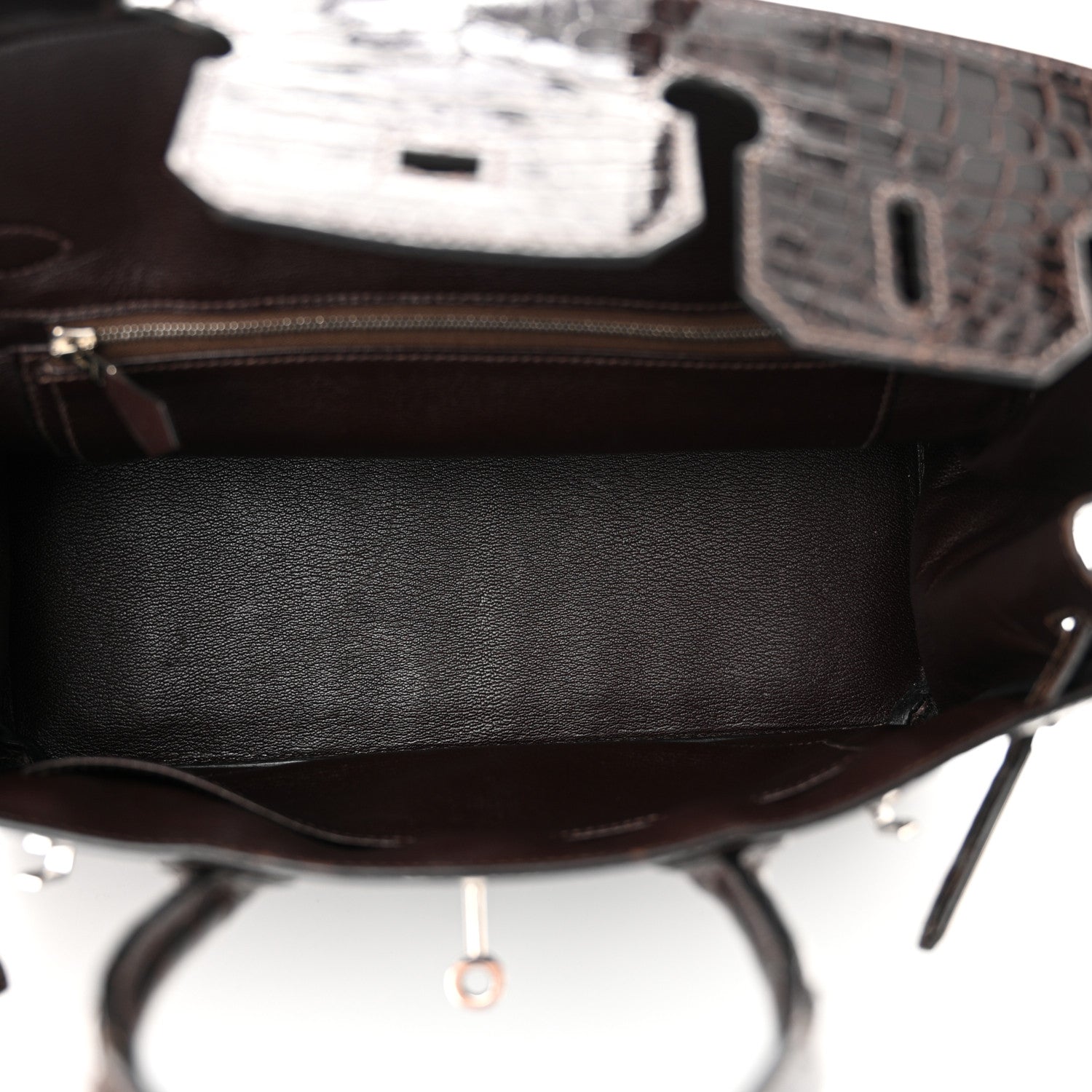 Hermes Shiny Niloticus Crocodile Birkin 30 Havane 4 of 16