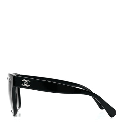 Chanel Acetate Polarized Square CC Sunglasses 5380 Black 3 of 8
