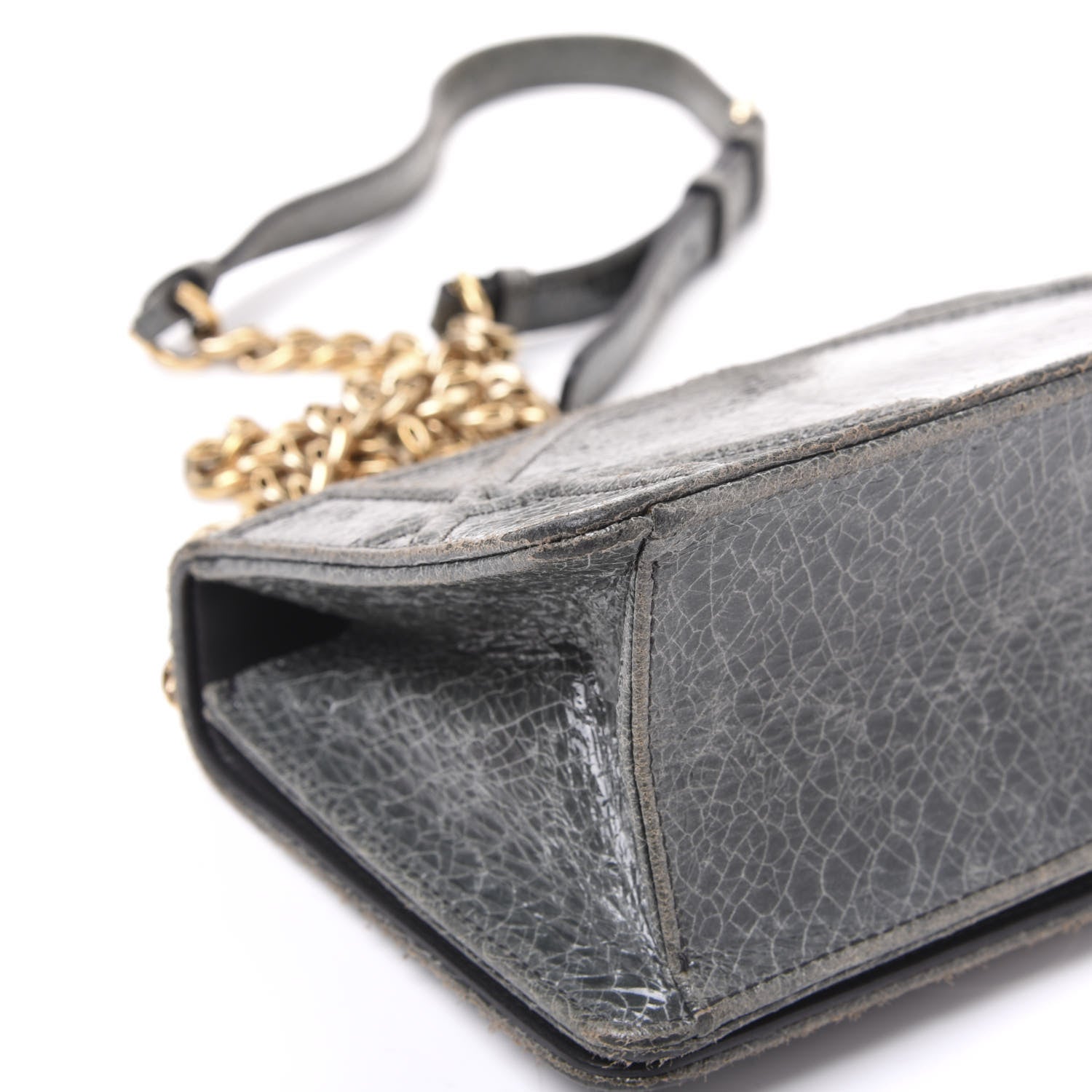 Christian Dior Ceramic Effect Deerskin Diorama Club Bag Dark Grey 8 of 11