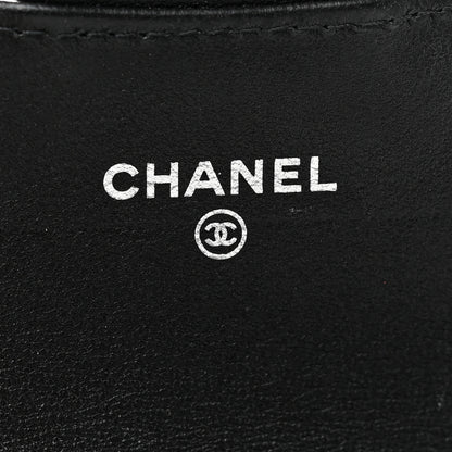 Chanel Lambskin Quilted Flap Card Holder Wallet Black 6 of 10
