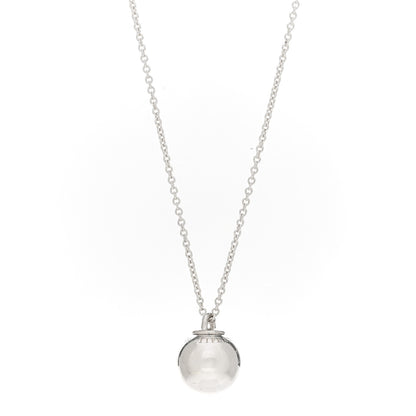 Tiffany Sterling Silver 12.75mm HardWear Ball Pendant Necklace 1 of 5