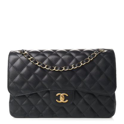 Chanel Caviar Quilted Jumbo Double Flap Black 1 of 4