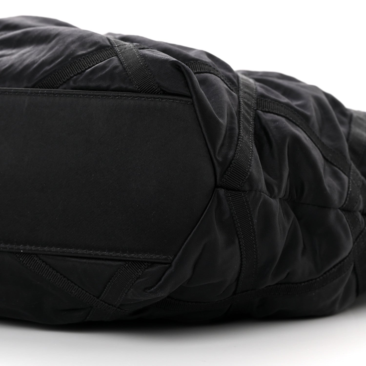 Chanel Nylon Grosgrain Quilted Lifestyle Shopping Tote Black 11 of 13