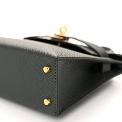 Hermes Epsom Mini Kelly Sellier 20 Vert Mangrove 9 of 10