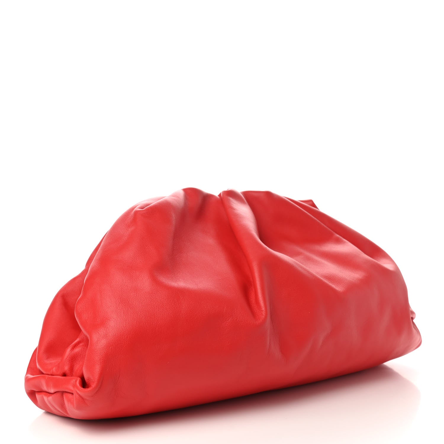 Bottega Veneta Smooth Butter Calf The Pouch Oversized Clutch Bright Red 3 of 6