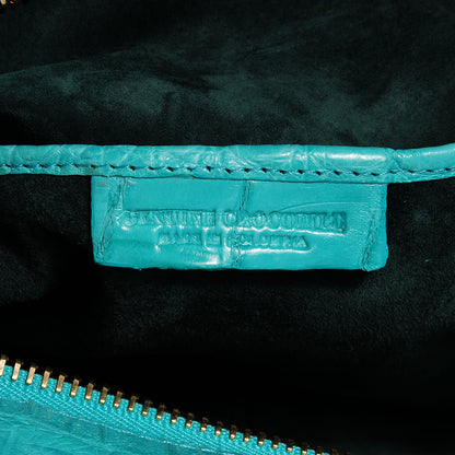 Nancy Gonzalez Crocodile Tote Turquoise 6 of 7