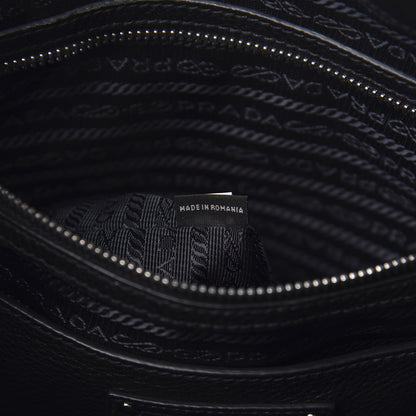 Prada Vitello Daino Shopping Satchel Black 7 of 12