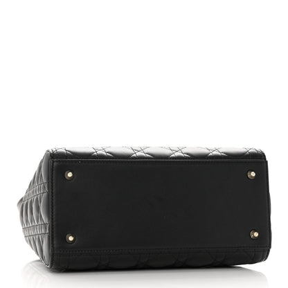 Christian Dior Lambskin Cannage Medium Lady Dior Black 4 of 15