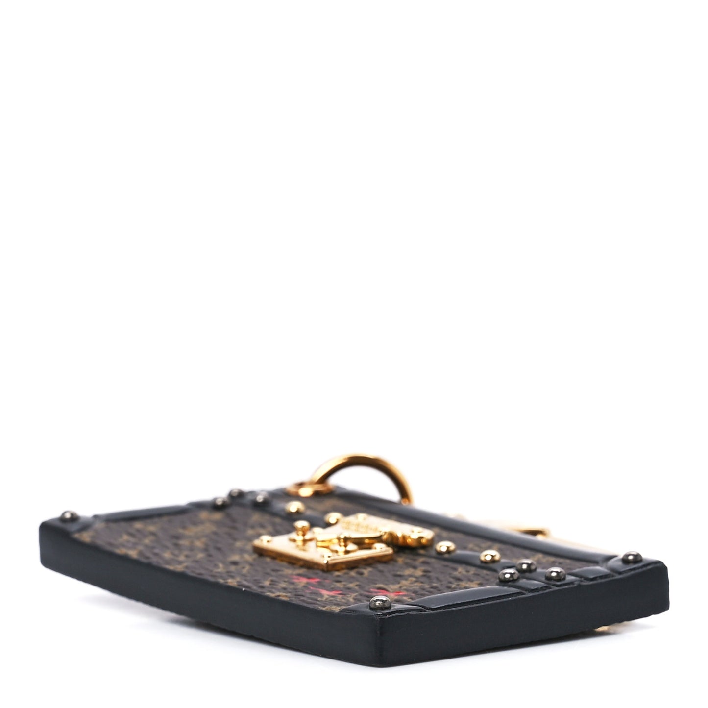 Petite Malle Bag Charm Key Holder Brown