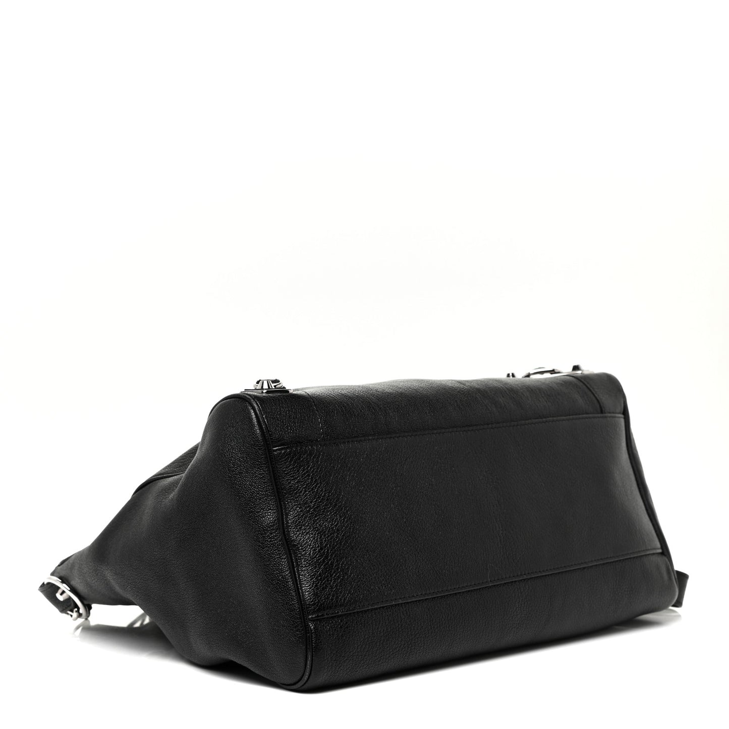 Chevre Silver Metallic Edge Hardware Velo Black