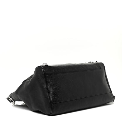 Balenciaga Chevre Silver Metallic Edge Hardware Velo Black 5 of 28