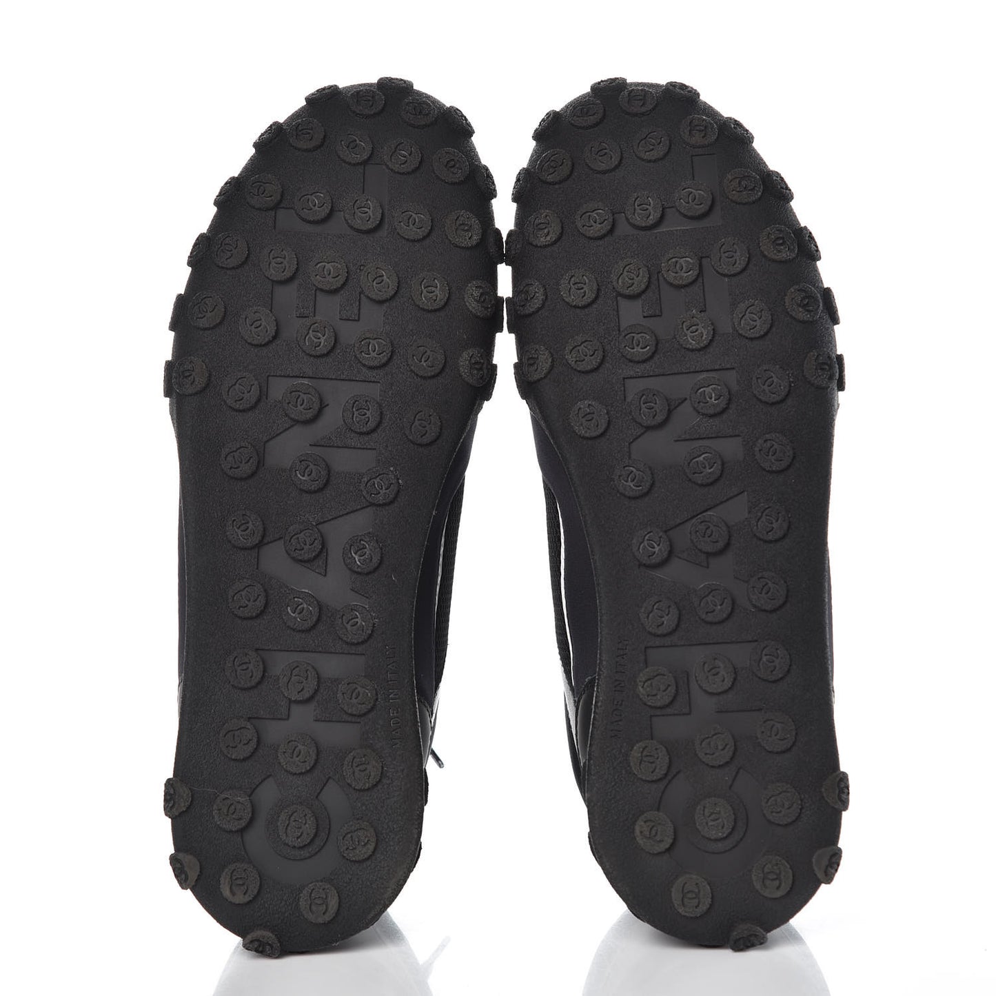 Calfskin Mesh Sneakers 38.5 Black
