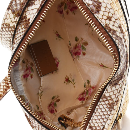 Gucci Raffia Elaphe Mini Ophidia Shoulder Bag Natural Cream Brown 4 of 4