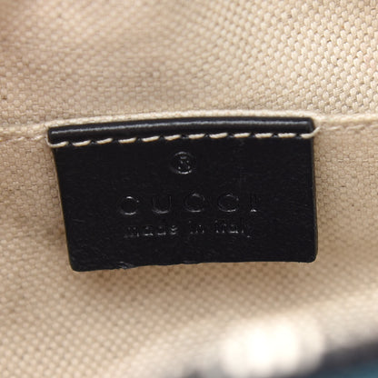 Gucci Monogram Multicolor Matelasse Diagonal Small GG Marmont Chain Shoulder Bag Light Blue 6 of 13