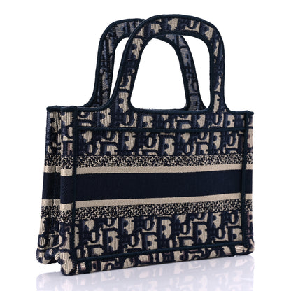 Christian Dior Oblique Mini Book Tote Blue Multicolor 3 of 10