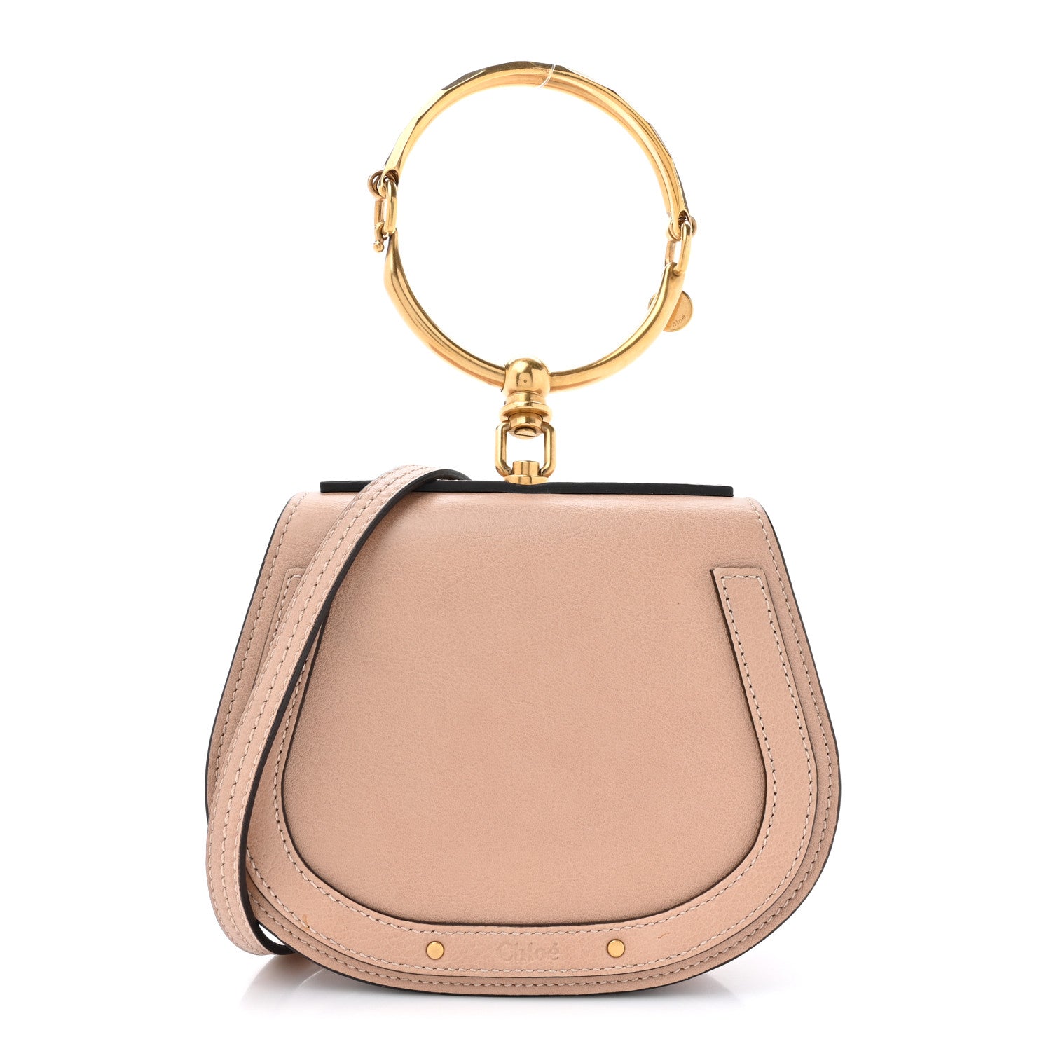 Chloe Calfskin Suede Small Nile Bracelet Bag Biscotti Beige 1 of 10