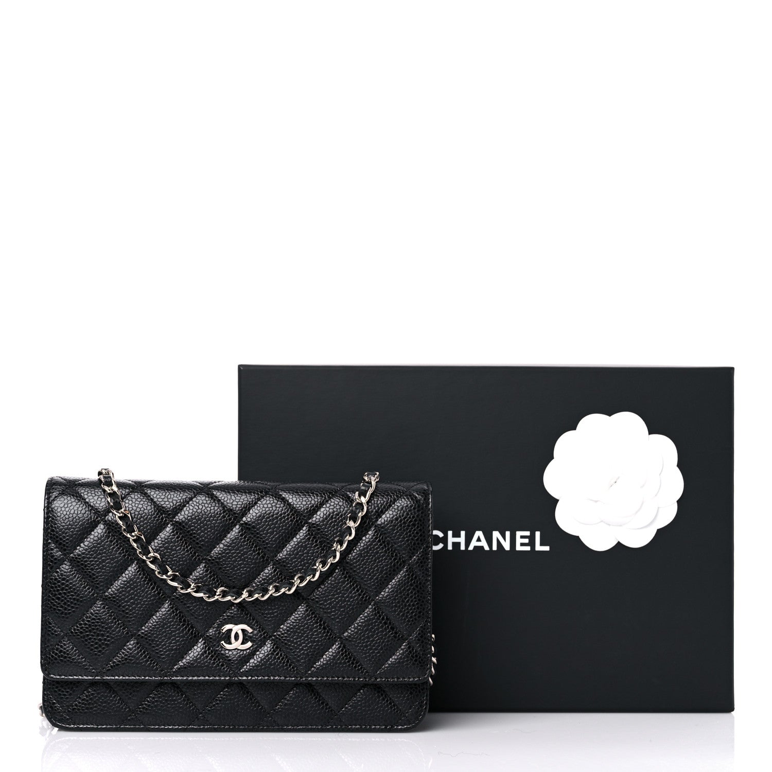 Chanel Caviar Quilted Wallet On Chain WOC Black 13 of 13