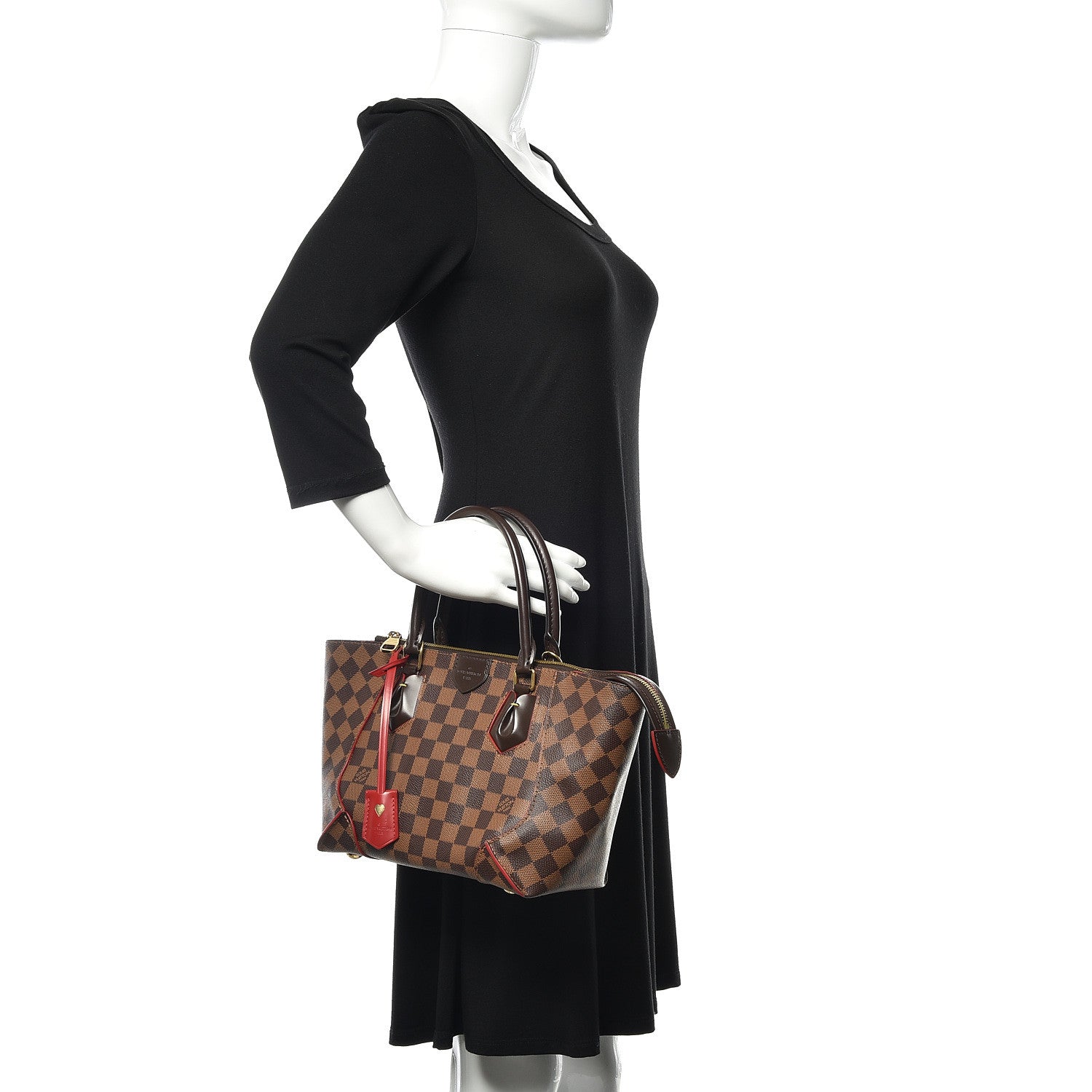 Louis Vuitton Damier Ebene Caissa Tote PM Cherry 2 of 15