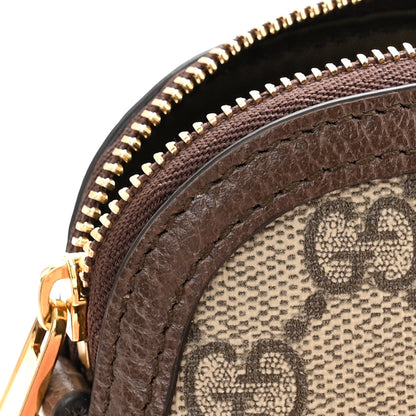 Gucci GG Supreme Monogram Web Ophidia Dome Key Pouch Beige New Acero 8 of 9