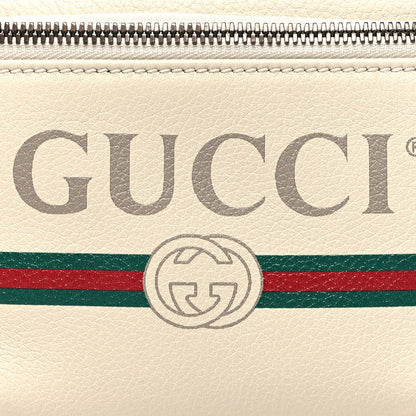 Gucci Grained Calfskin Small Logo Belt Bag White 8 of 10