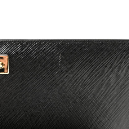 Salvatore Ferragamo Printed Calfskin Vara Bow Chain Flap Crossbody Black 11 of 14