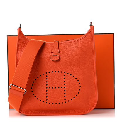 Hermes Taurillon Clemence Evelyne III PM Feu 11 of 11