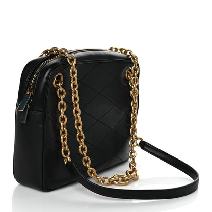Saint Laurent Lambskin Quilted Le Maillon Chain Strap Crossbody Black 3 of 9