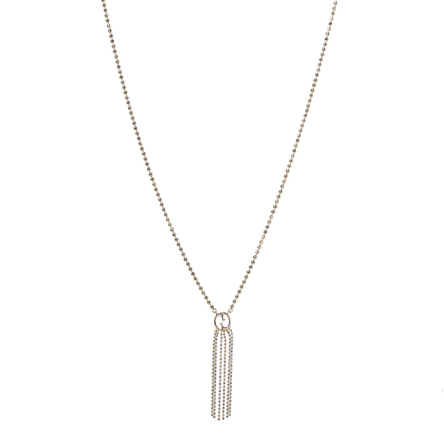 18K Yellow Gold Icon Fringe Pendant Necklace