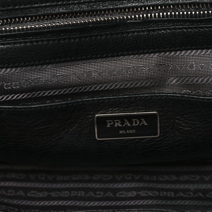 Prada Glace Calf Twin Pocket Tote Black 6 of 12