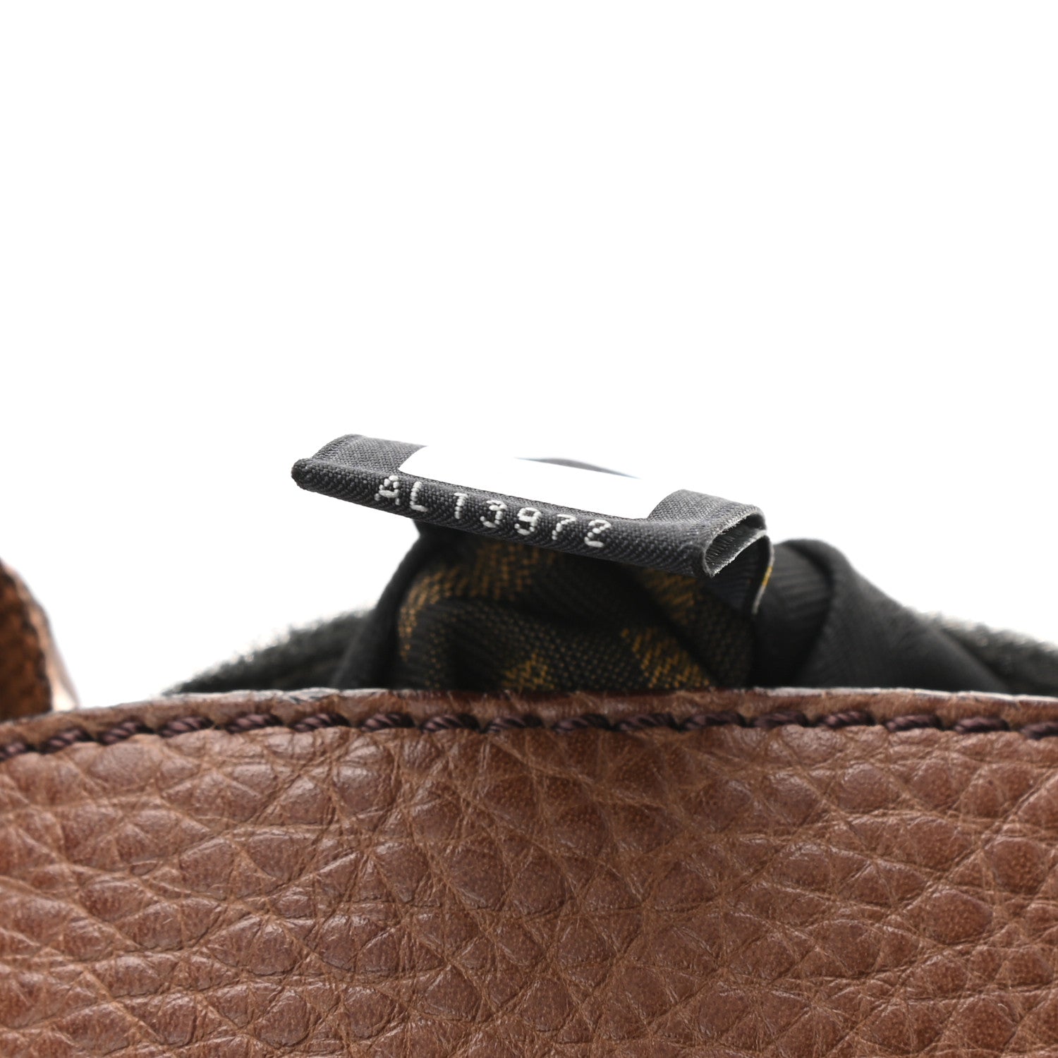 Fendi Calfskin Romano Selleria Logo Shoulder Bag Brown 8 of 13