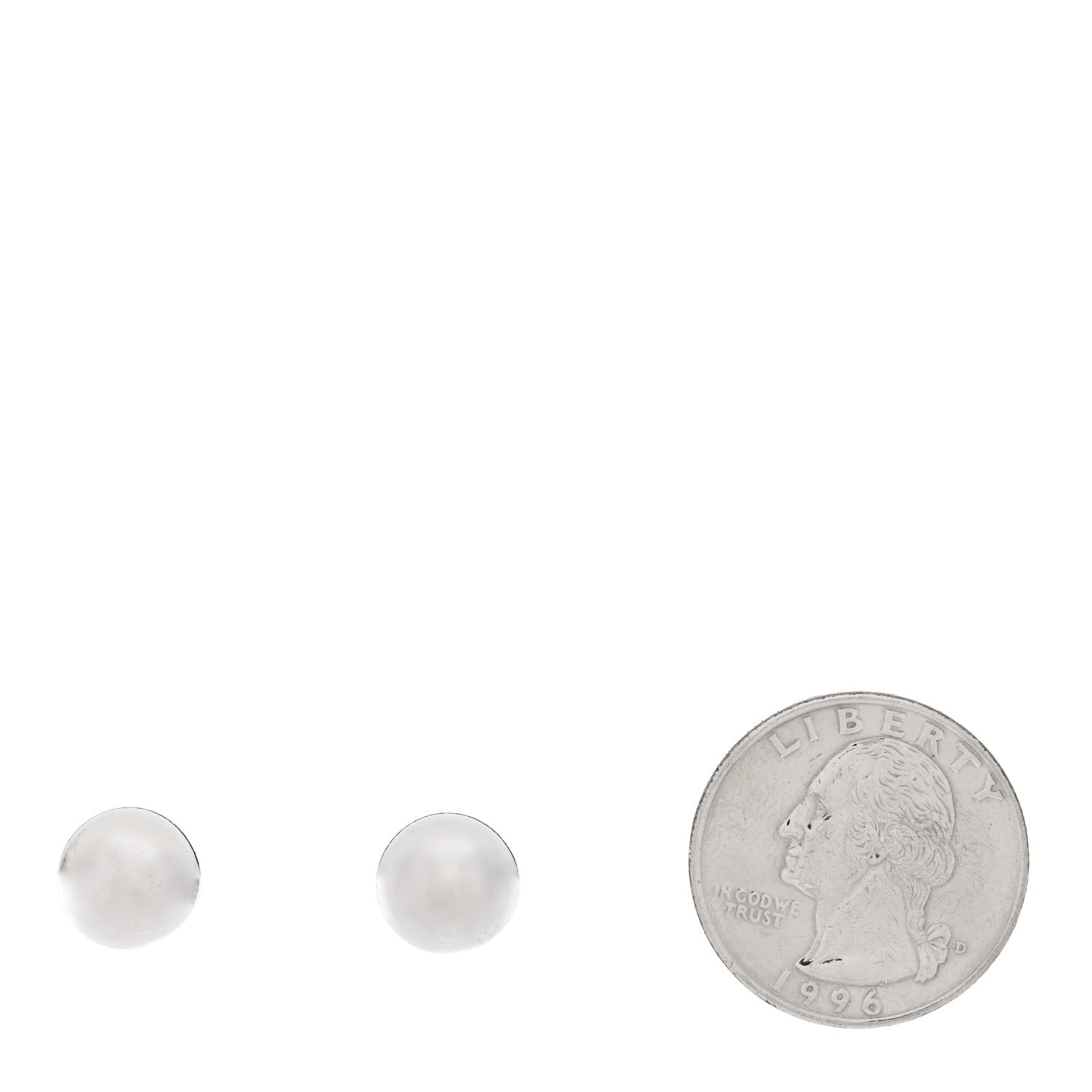 Tiffany Sterling Silver 10mm HardWear Ball Earrings 2 of 4
