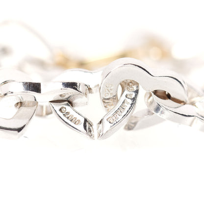 Tiffany Sterling Silver 18K Yellow Gold Heart Links Bracelet 4 of 4