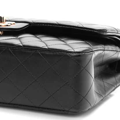 Chanel Lambskin Quilted Medium Double Flap Black 10 of 14