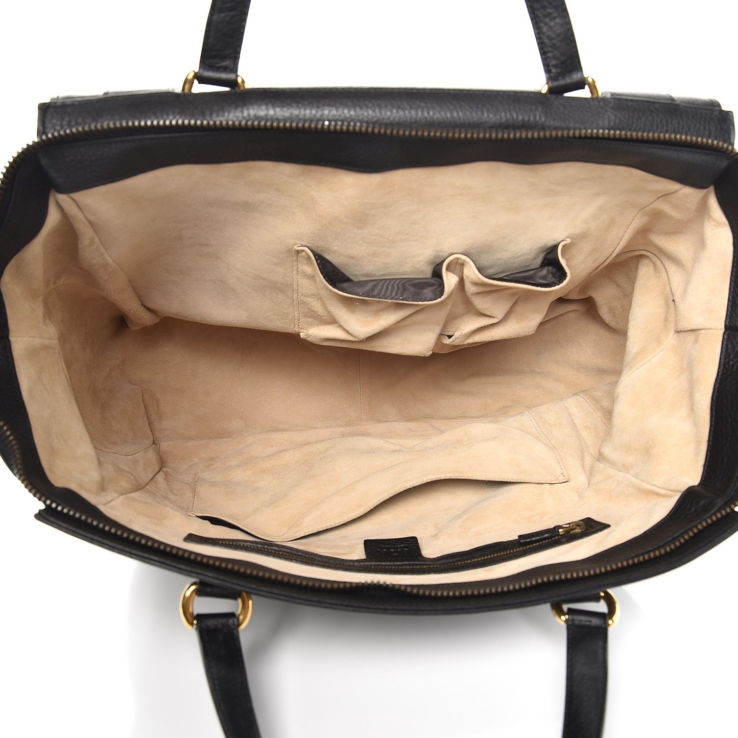 Pebbled Calfskin Medium 1973 Top Handle Satchel Black