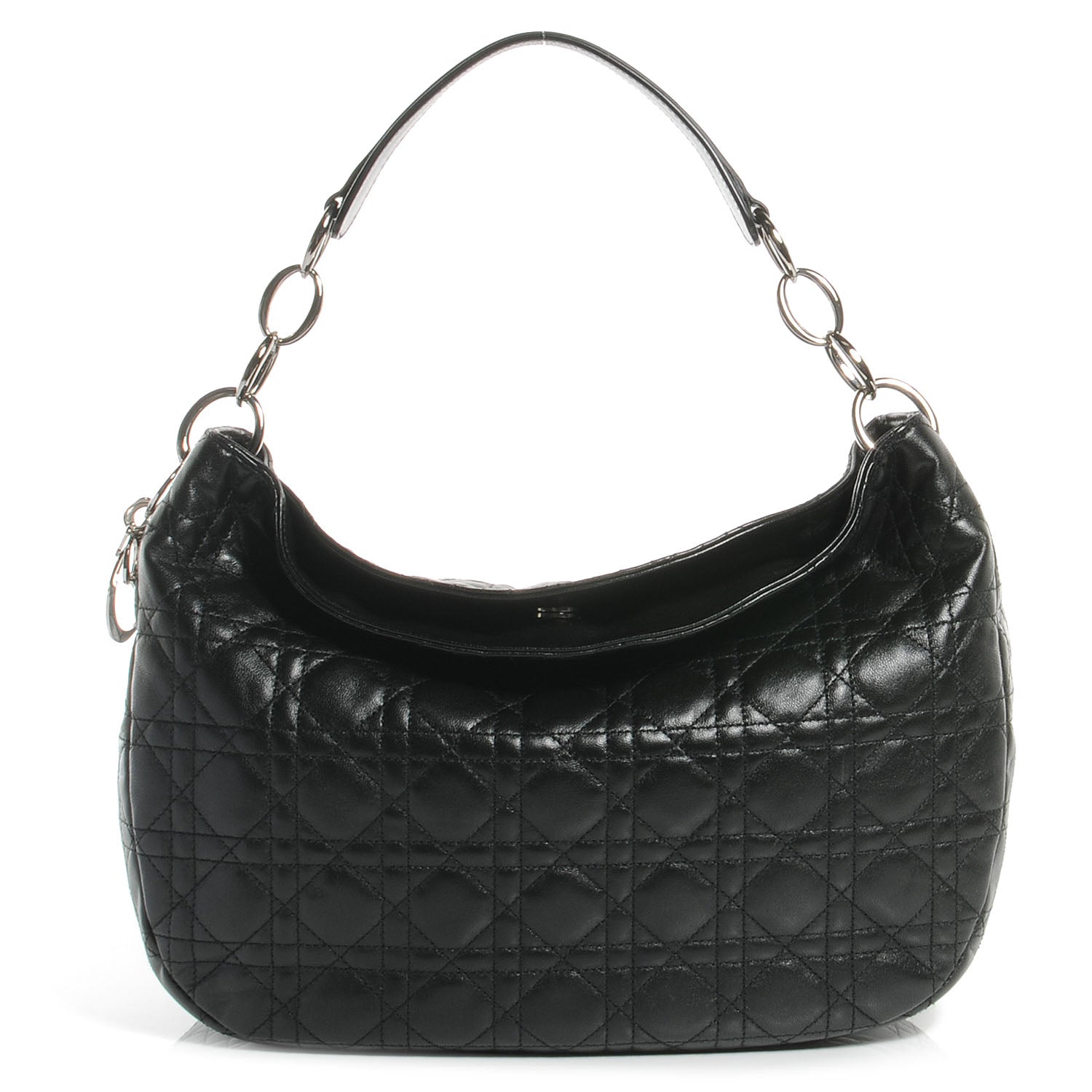 Christian Dior Lambskin Cannage Medium Dior Soft Hobo Black 1 of 8