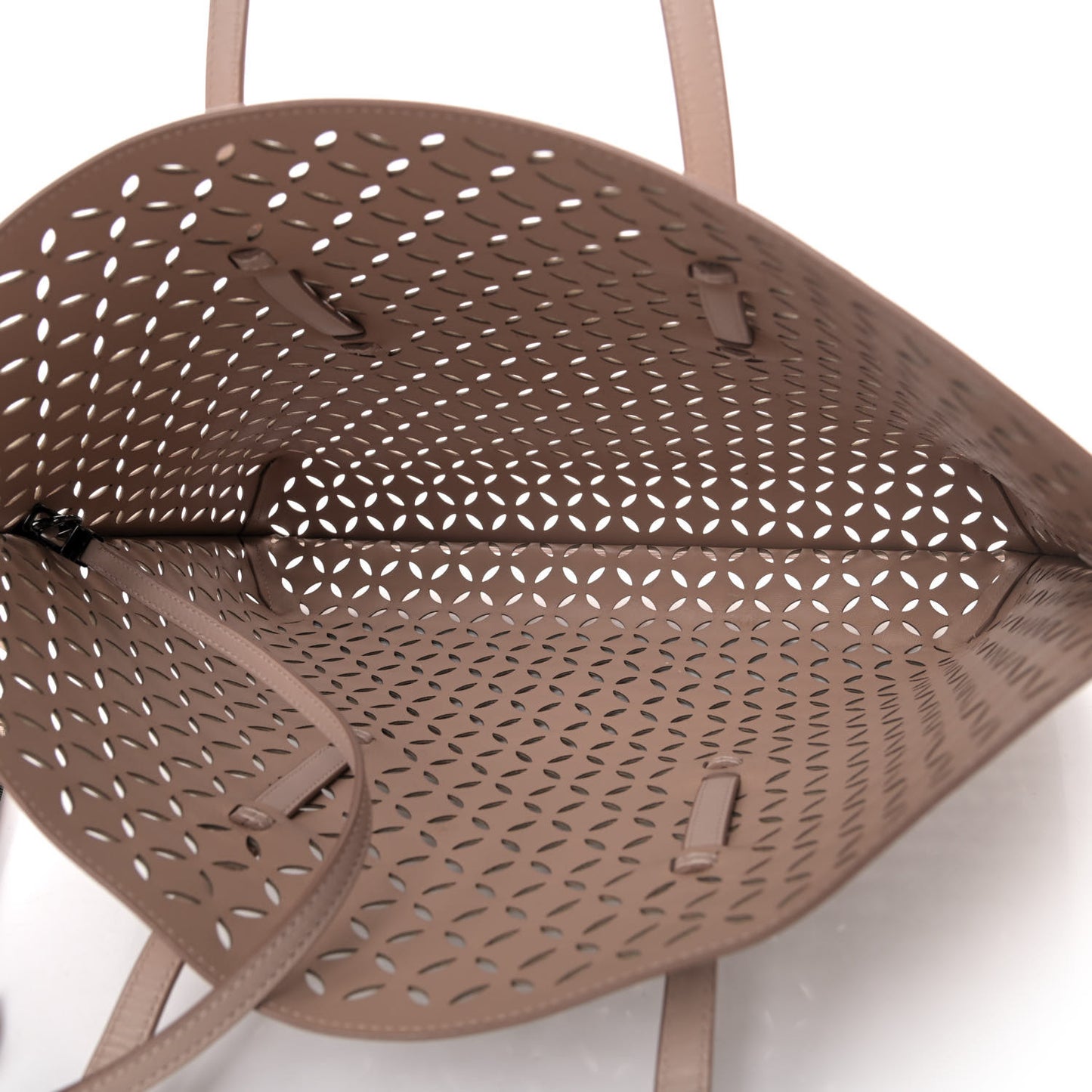 Calfskin Laser Cut Tote Sable