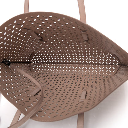 Alaia Calfskin Laser Cut Tote Sable 4 of 4