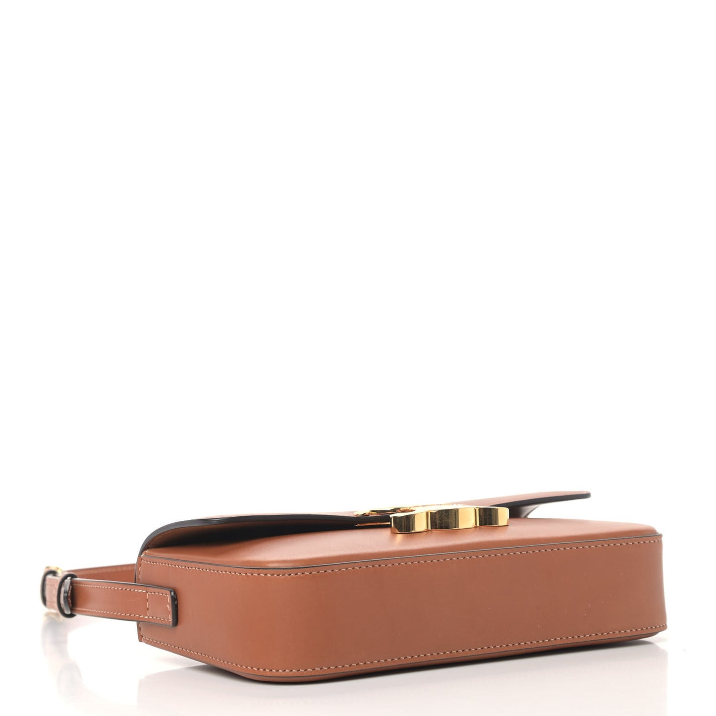 Natural Calfskin Triomphe Shoulder Bag Tan