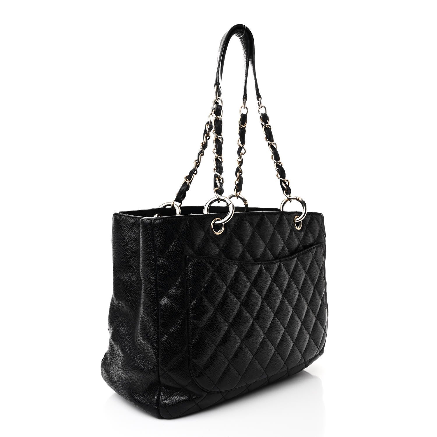 Chanel Caviar Quilted Grand Shopping Tote GST Black 3 of 12