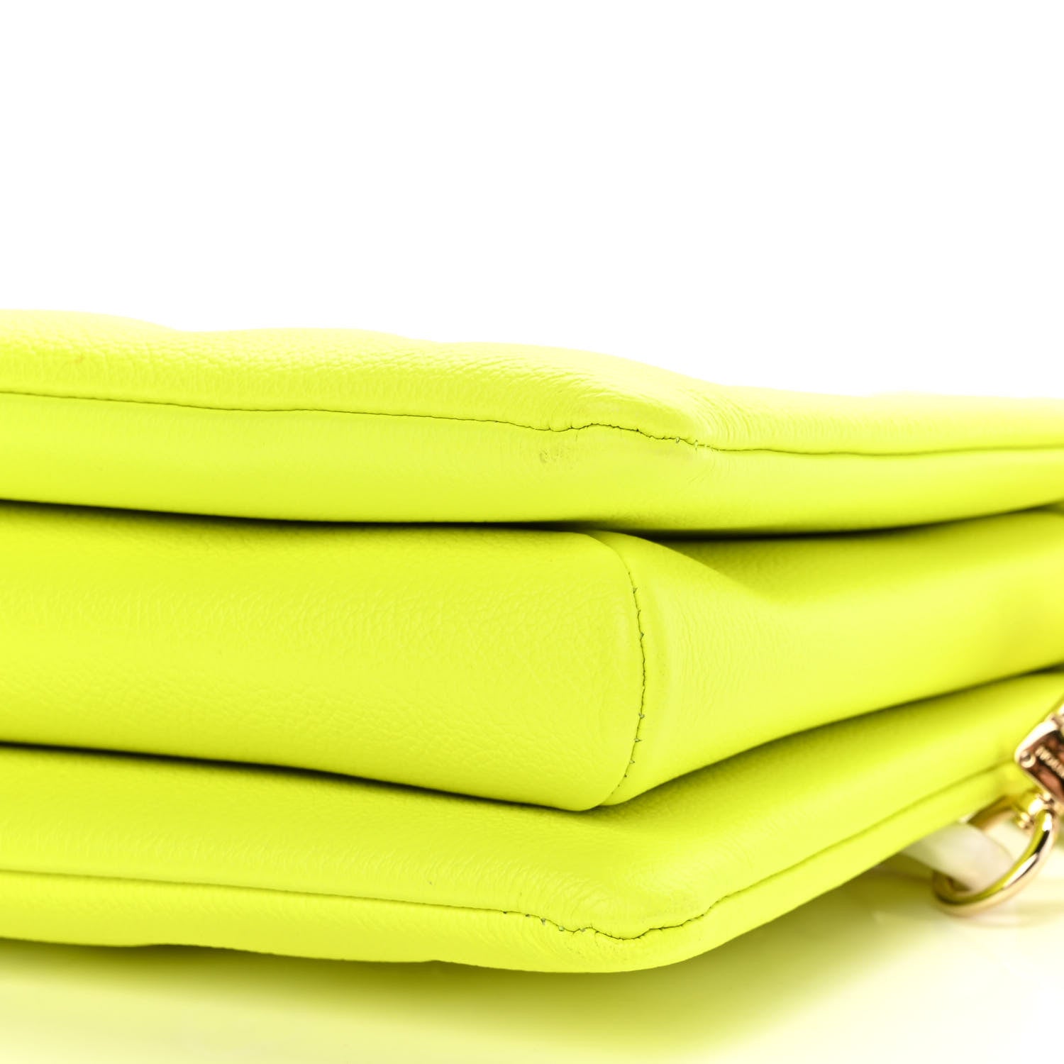 Louis Vuitton Calfskin Embossed Monogram LV Match Coussin PM Fluorescent Yellow 9 of 9