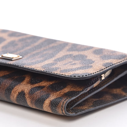 Dolce & Gabbana Dauphine Chain Flap Clutch Leopard 9 of 9