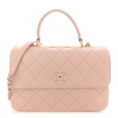 Chanel Lambskin Quilted Medium Trendy CC Flap Dual Handle Bag Light Beige 1 of 10