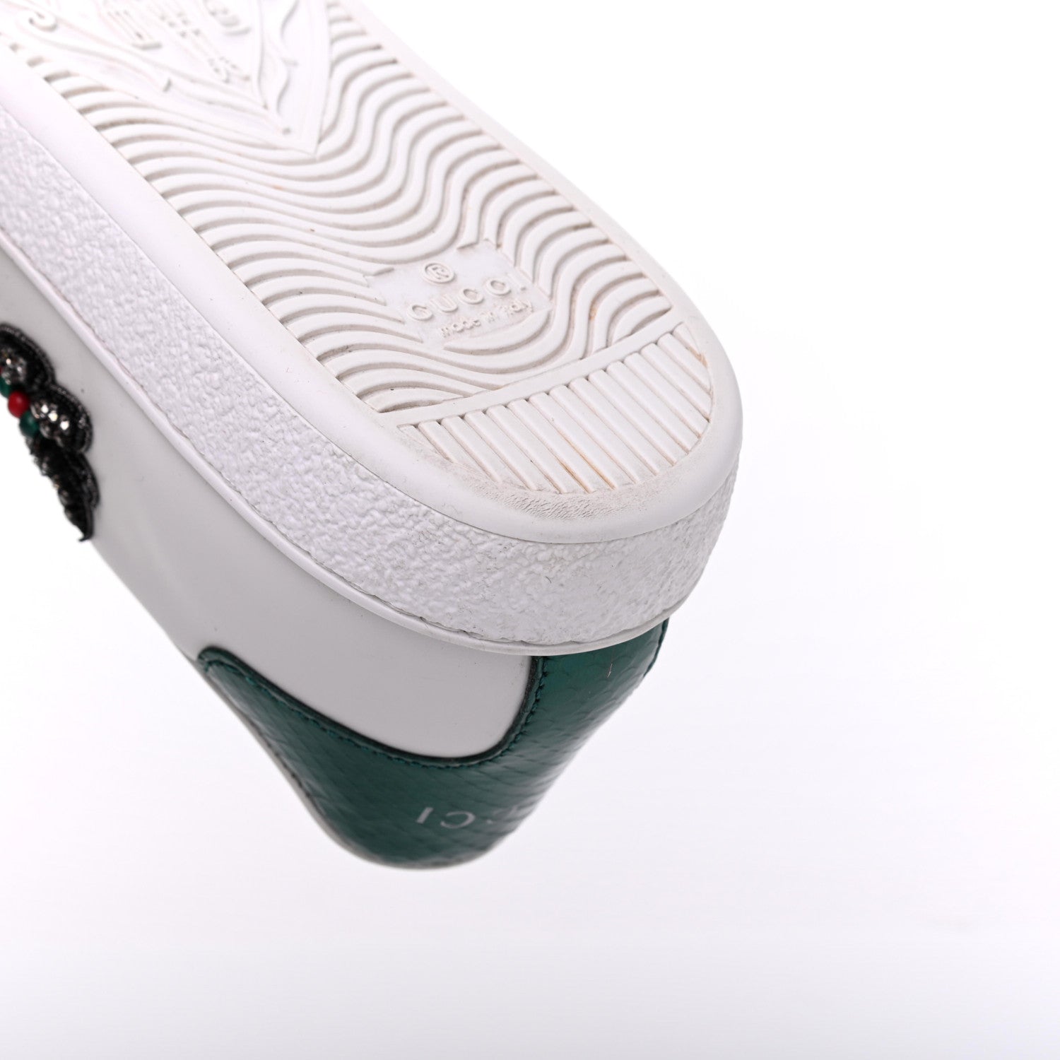 Gucci Calfskin Web Studded Womens Arrow Ace Sneakers 40 White 11 of 14