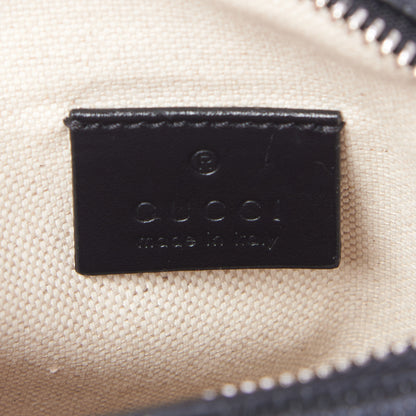 Gucci Calfskin GG Tennis Embossed Mini Double Zip Messenger Bag Black 7 of 8