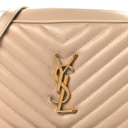 Saint Laurent Calfskin Matelasse Monogram Lou Camera Bag Dark Beige 7 of 9
