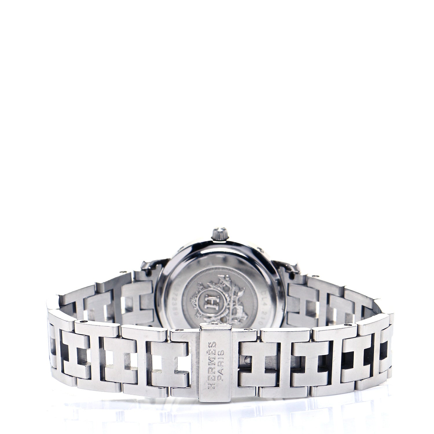 Hermes Stainless Steel 24mm Clipper Quartz Watch Pink 3 of 5